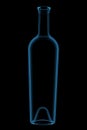 Bottle 3D xray blue Royalty Free Stock Photo