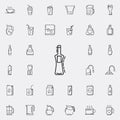 bottle of alcohol dusk icon. Drinks & Beverages icons universal set for web and mobile Royalty Free Stock Photo