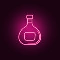 bottle of alcohol icon. Elements of Bottle in neon style icons. Simple icon for websites, web design, mobile app, info graphics Royalty Free Stock Photo