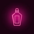 bottle of alcohol icon. Elements of Bottle in neon style icons. Simple icon for websites, web design, mobile app, info graphics Royalty Free Stock Photo