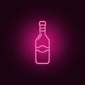 bottle of alcohol icon. Elements of Bottle in neon style icons. Simple icon for websites, web design, mobile app, info graphics Royalty Free Stock Photo