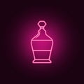 bottle of alcohol icon. Elements of Bottle in neon style icons. Simple icon for websites, web design, mobile app, info graphics Royalty Free Stock Photo