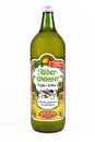 Bottle of alcoholic beverage called `Federweisser` a type of new wine product made of fermented freshly pressed grape juice