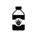 Bottle aloe vera icon isolated on white background
