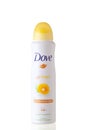 Bottle anti-perspirant Dove Go Fresh - moisturising cream 48h, new&improved, grapefruit and lemongrass scent, isolated on white ba