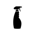 Bottle Antiseptic. Black icon antibacterial bottle vector
