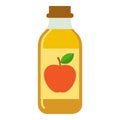 Bottle of Apple Cider Vinegar Illustration Royalty Free Stock Photo