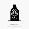 Bottle, Autumn, Canada, Leaf, Maple solid Glyph Icon vector Royalty Free Stock Photo