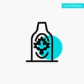 Bottle, Autumn, Canada, Leaf, Maple turquoise highlight circle point Vector icon