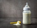 Bottle of baby milk Royalty Free Stock Photo