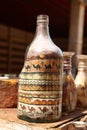 Bottle with a beautiful drawing of sand, Jordan city Petra