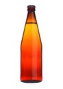 Bottle of beer cider orange glass isolated Royalty Free Stock Photo