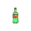 bottle of beer colored sketch style icon. Element of beer icon for mobile concept and web apps. Hand drawn bottle of beer icon can