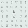 bottle of beer dusk icon. Drinks & Beverages icons universal set for web and mobile Royalty Free Stock Photo