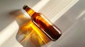 A bottle of beer sitting on top of a table