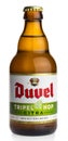 Bottle of Belgian Duvel Tripel Hop Citra beer Royalty Free Stock Photo