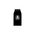 Bottle black sign icon and skull and crossbones sign. Vector illustration eps 10 Royalty Free Stock Photo