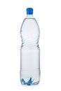 Bottle blue with water isolated Royalty Free Stock Photo