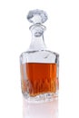 Bottle of Bourbon Whiskey on a White Background Royalty Free Stock Photo