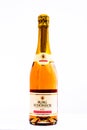 Bottle of Burg Schonneck sparkling wine, prosecco wine isolated on white. Illustrative editorial photo shot in Bucharest, Romania