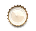 Bottle cap with a beer. macro Royalty Free Stock Photo