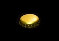 Bottle cap isolated on black background Royalty Free Stock Photo