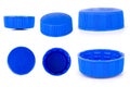 bottle cap plastic isolated on white background color blue Royalty Free Stock Photo
