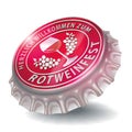Bottle cap with red wine festival Royalty Free Stock Photo