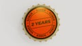 2 Years Sober. Sobriety seal on a bottle cap Royalty Free Stock Photo