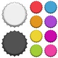 Bottle caps vector