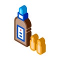 Bottle Capsules isometric icon vector illustration