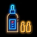 Bottle Capsules neon glow icon illustration