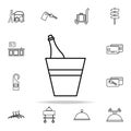 a bottle of champagne in a bucket icon. hotel icons universal set for web and mobile Royalty Free Stock Photo