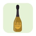 Bottle of champagne cartoon icon