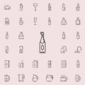 bottle of champagne dusk icon. Drinks & Beverages icons universal set for web and mobile Royalty Free Stock Photo