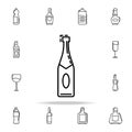 bottle of champagne dusk icon. Drinks & Beverages icons universal set for web and mobile Royalty Free Stock Photo