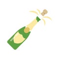 Bottle of Champagne explosion Royalty Free Stock Photo