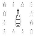 a bottle of champagne icon. Bottle icons universal set for web and mobile Royalty Free Stock Photo