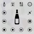 a bottle of champagne icon. web icons universal set for web and mobile Royalty Free Stock Photo