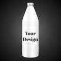 Bottle with cleaner on black background Royalty Free Stock Photo
