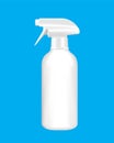 Bottle cleanser spray, white bottle plastic cleaner spray for mock-up packaging, bottle disinfectant spray