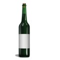 bottle of clear green wine Royalty Free Stock Photo