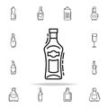 bottle of cognac dusk icon. Drinks & Beverages icons universal set for web and mobile Royalty Free Stock Photo