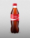 Bottle of Cola. Fast food drink symbol. Royalty Free Stock Photo