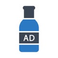 Bottle glyph colour vector  icon Royalty Free Stock Photo