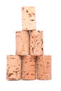 Bottle corks - pyramid Royalty Free Stock Photo