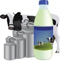 Bottle of cow`s milk milk bottle bottle of cow`s milk Royalty Free Stock Photo