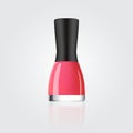 Bottle of crimson nailpolish