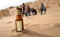 Bottle in desert