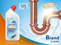 Bottle with drain cleaner